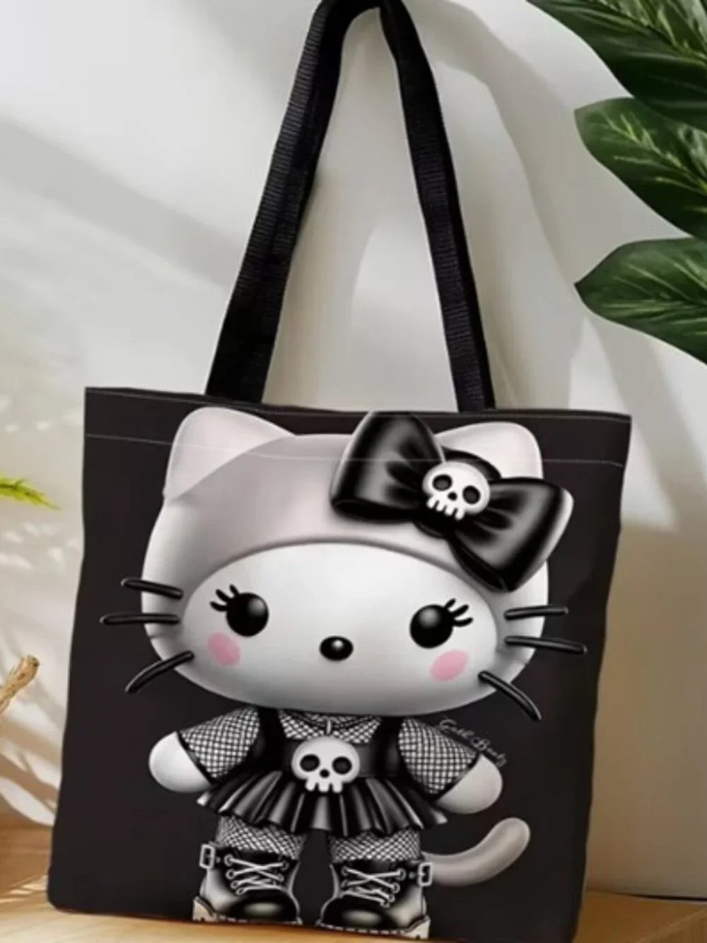 HELLO KITTY “Goth” Black & White Tote Bag (BRAND-NEW & SUPER CUTE!)‎